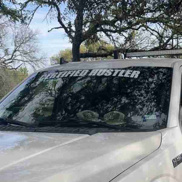 Certified Hustler Window Sticker