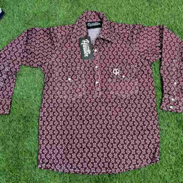 CH Maroon Western Pearlsnap